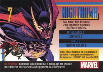 2021 Marvel Heroes Reborn #7 Nighthawk Back