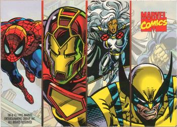 1995 Universal Studios Florida Marvel Superheroes #NNO Spider-man, Iron Man, Storm, Wolverine Front