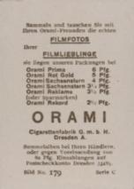 1931 Orami Filmfotos #179 Sture Lagerwall Back