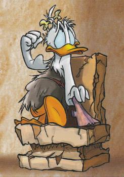 2019 Panini Disney Donald Duck Sticker Story 85 Years - Italian Edition #X19 Viaggiando Nel Tempo Preistoria Front
