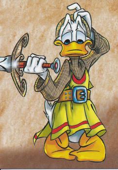 2019 Panini Disney Donald Duck Sticker Story 85 Years - Italian Edition #X25 Viaggiando Nel Tempo Medioevo Front
