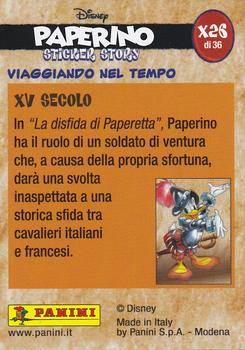 2019 Panini Disney Donald Duck Sticker Story 85 Years - Italian Edition #X26 Viaggiando Nel Tempo XV Secolo Back