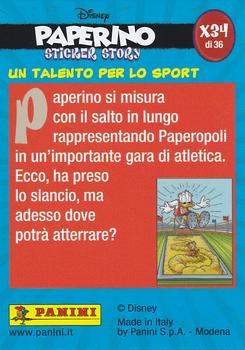 2019 Panini Disney Donald Duck Sticker Story 85 Years - Italian Edition #X34 Un Talento Per Lo Sport Back