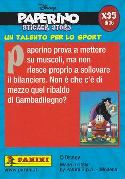 2019 Panini Disney Donald Duck Sticker Story 85 Years - Italian Edition #X35 Un Talento Per Lo Sport Back