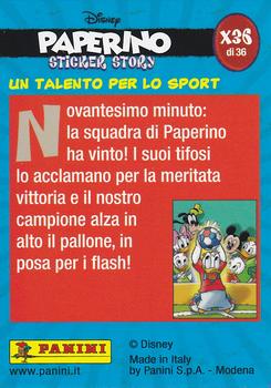 2019 Panini Disney Donald Duck Sticker Story 85 Years - Italian Edition #X36 Un Talento Per Lo Sport Back