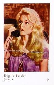 1962 Dutch Gum Series N #64 Brigitte Bardot Front