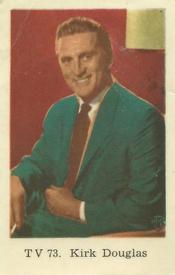 1962 Dutch Gum Series TV #TV73 Kirk Douglas Front
