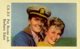 1962 Dutch Gum Series CA #CA213 Pat Boone / Barbara Eden Front