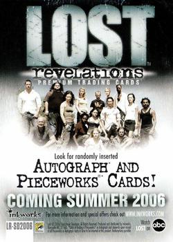 2006 Inkworks Lost Revelations - Promos #LR-SD2006 (San Diego Comic Con) Back