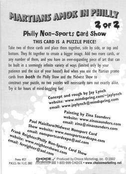 1994-21 Choice Philly Non-Sports Show #27 Martians Amok In Philly Back