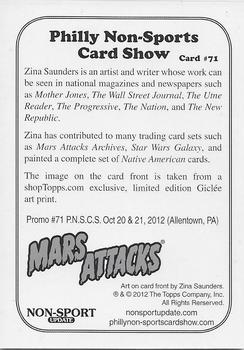 1994-21 Choice Philly Non-Sports Show #71 Zina Saunders Back