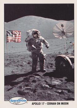 1990-92 Space Ventures Space Shots - Promos #7 Apollo 17 - Cernan on Moon Front