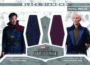 2021 Upper Deck Marvel Black Diamond - Diamond Shards Dual Relics #DS2-DRS Benedict Cumberbatch / Tilda Swinton Front