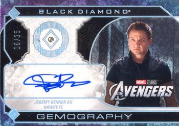 2021 Upper Deck Marvel Black Diamond - Gemography Auto Diamond #G-JR Jeremy Renner Front