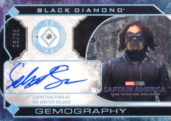 2021 Upper Deck Marvel Black Diamond - Gemography Auto Diamond #G-SS Sebastian Stan Front