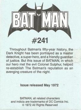 1990 Ertl DC Comics Super Heroes #NNO Batman #241 Back