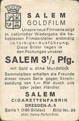 1934 Goldfilm (Bulgaria, Constantin, Salem) #24 Henny Porten Back