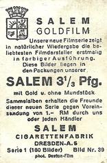1934 Goldfilm (Bulgaria, Constantin, Salem) #39 Hans Adalbert von Schlettow Back