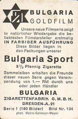 1934 Goldfilm (Bulgaria, Constantin, Salem) #134 Vilma Banky Back