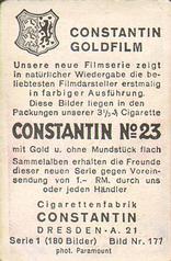 1934 Goldfilm (Bulgaria, Constantin, Salem) #177 Richard Dix Back