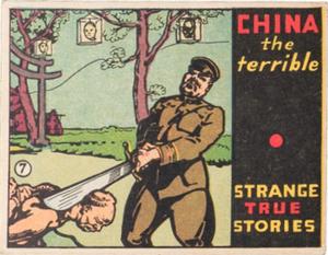 1936 Wolverine Gum Strange True Stories (R144) #7 China the Terrible Front