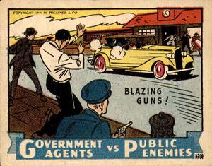 1936 M. Pressner & Co Government Agents vs Public Enemies (R61) #A201 Blazing Guns Front