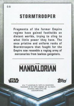 2021 Topps Star Wars: The Mandalorian Season 2 - Characters #C-5 Stormtrooper Back