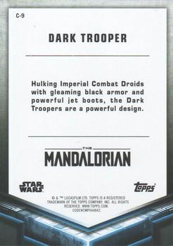 2021 Topps Star Wars: The Mandalorian Season 2 - Characters #C-9 Dark Trooper Back