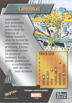 2021 SkyBox Metal Universe Marvel X-Men - Gold #14 Cannonball Back
