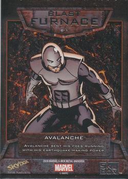 2021 SkyBox Metal Universe Marvel X-Men - Blast Furnace #B-1 Avalanche Back