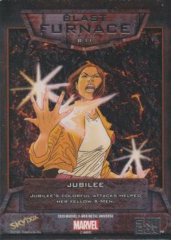 2021 SkyBox Metal Universe Marvel X-Men - Blast Furnace #B-11 Jubilee Back