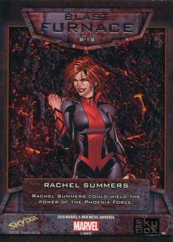 2021 SkyBox Metal Universe Marvel X-Men - Blast Furnace #B-18 Rachel Summers Back