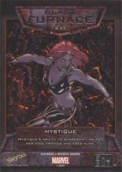 2021 SkyBox Metal Universe Marvel X-Men - Blast Furnace #B-25 Mystique Back