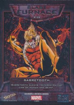 2021 SkyBox Metal Universe Marvel X-Men - Blast Furnace #B-28 Sabretooth Back