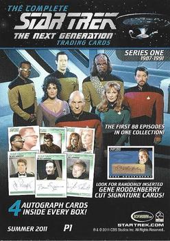 2011 Rittenhouse The Complete Star Trek: The Next Generation Series 1 - Promos #P1 Locutus / Worf / Tasha Yar Back