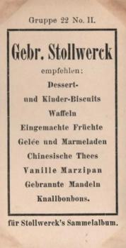 1897 Stollwerck Album 1 Gruppe 22 Deutsche Furstlichkeiten (German Prince and Princesses)  #II Kaiserin Augusta Back