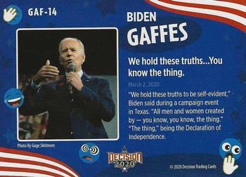 2021 Decision 2020 Series 2 - Biden Gaffes #BG14 We hold these truths…You know the thing. Back