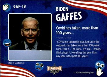 2021 Decision 2020 Series 2 - Biden Gaffes #BG18 Covid has taken, more than 100 years… Back