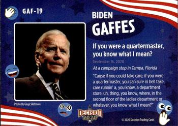 2021 Decision 2020 Series 2 - Biden Gaffes #BG19 If you were a quartermaster, you know what I mean? Back