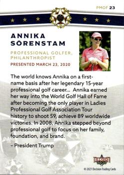 2021 Decision 2020 Series 2 - Medal of Freedom #23 Annika Sörenstam Back