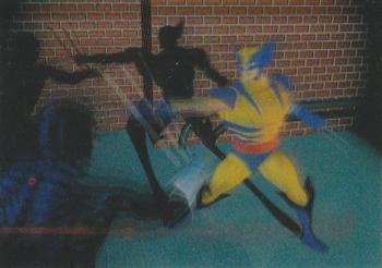 1996 Fleer/SkyBox Marvel Motion - Promos #4 Logan / Wolverine Front