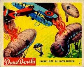 1933 National Chicle Dare Devils (R39) #2 Frank Luke, Balloon Buster Front