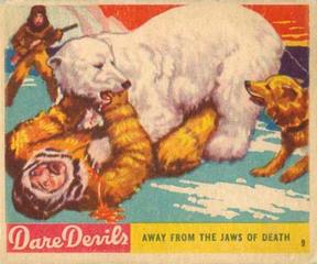 1933 National Chicle Dare Devils (R39) #9 Away From the Jaws of Death Front
