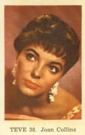 1962 Dutch Gum Series TEVE #TEVE38 Joan Collins Front