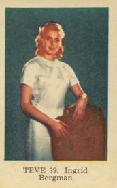 1962 Dutch Gum Series TEVE #TEVE39 Ingrid Bergman Front