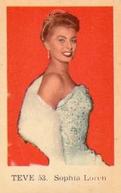 1962 Dutch Gum Series TEVE #TEVE53 Sophia Loren Front