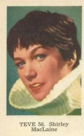 1962 Dutch Gum Series TEVE #TEVE58 Shirley MacLaine Front