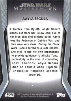 2021 Topps Star Wars Masterwork #1 Aayla Secura Back