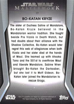 2021 Topps Star Wars Masterwork #17 Bo-Katan Kryze Back