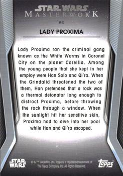 2021 Topps Star Wars Masterwork #66 Lady Proxima Back